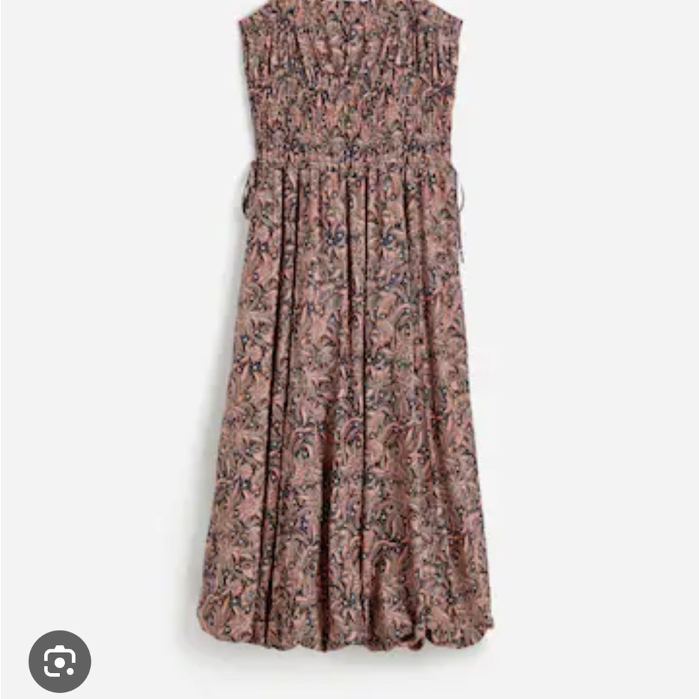 Madewell Paisley Print Dress - Black and Brown